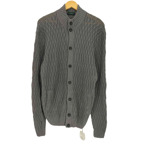 ザノーネ ZANONE リネンコットン ミドルゲージ スタンドカラー カーディガン メンズ 52