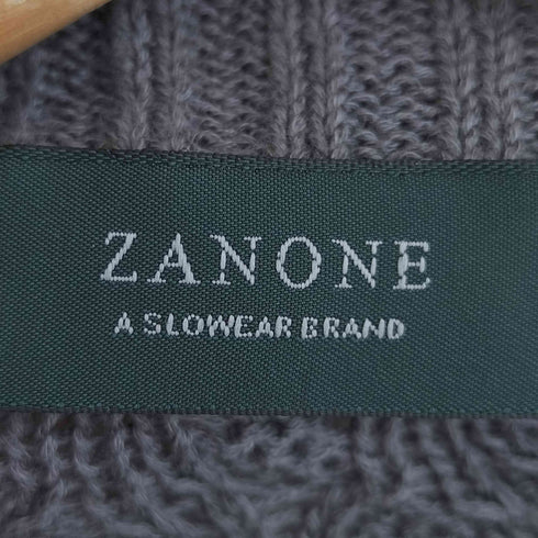 ザノーネ ZANONE リネンコットン ミドルゲージ スタンドカラー カーディガン メンズ 52
