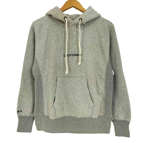 チャンピオン Champion REVERSE WEAVE 緑単色タグ復刻 ダメージ加工 フロントプリント プルオーバー パーカー メンズ import:M
