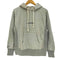 チャンピオン Champion REVERSE WEAVE 緑単色タグ復刻 ダメージ加工 フロントプリント プルオーバー パーカー メンズ import:M