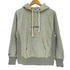 チャンピオン Champion REVERSE WEAVE 緑単色タグ復刻 ダメージ加工 フロントプリント プルオーバー パーカー メンズ import:M