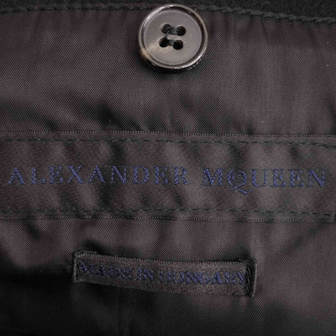 アレキサンダーマックイーン Alexander McQueen 08aw 本人期 イタリア製 カシミヤ混 4ポケ ウール ピーコート メンズ 48
