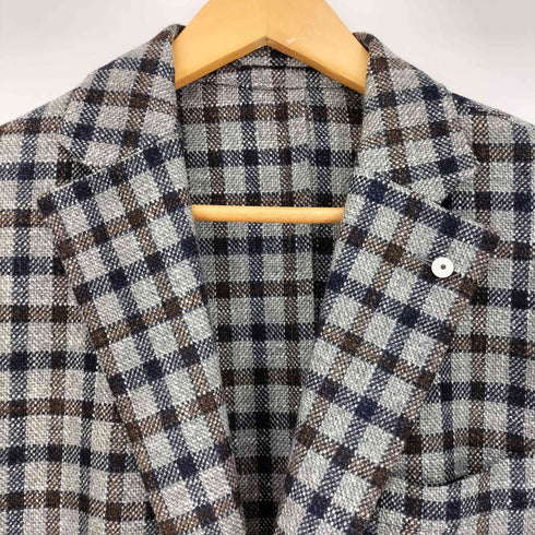 ヴィタルバルベリスカノニコ VITALE BARBERIS CANONICO L.B.M 1911 イタリア製 ガンクラブチェック 3B テーラードジャケット メンズ 50R