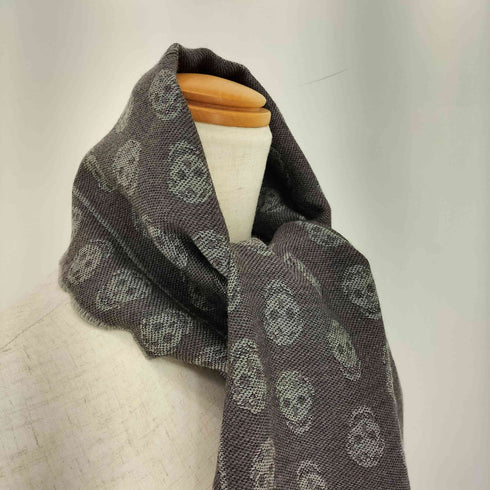 アレキサンダーマックイーン Alexander McQueen 07ss 本人期 イタリア製 スカル フリンジ マフラー メンズ