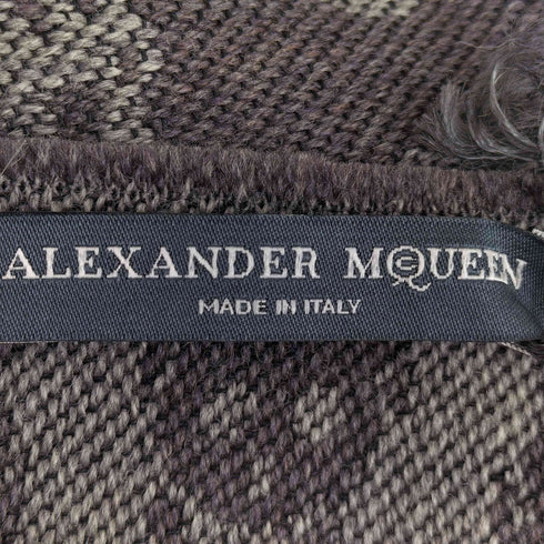 アレキサンダーマックイーン Alexander McQueen 07ss 本人期 イタリア製 スカル フリンジ マフラー メンズ