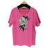 Bob Mackie フラワー刺繍 クルーネックTシャツ レディース import:XL