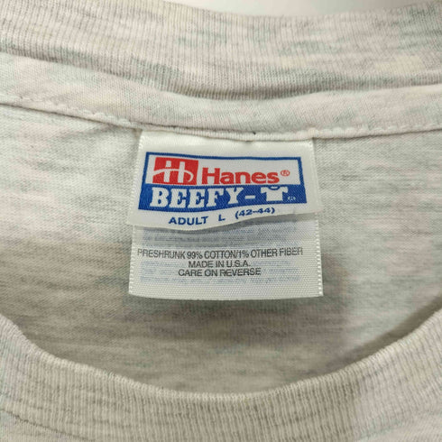 ヘインズ Hanes 90s USA製 企業ロゴ クルーネック Tシャツ メンズ import:L