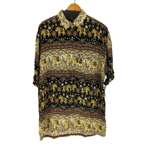 PIDOZA エスニック柄 シャンブレーシャツ メンズ xxxl