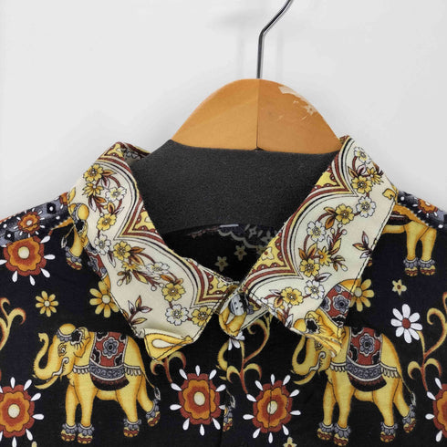PIDOZA エスニック柄 シャンブレーシャツ メンズ xxxl