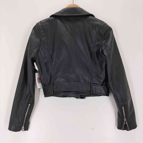 ザラ ZARA フェイクレザーライダースジャケット メンズ import:S