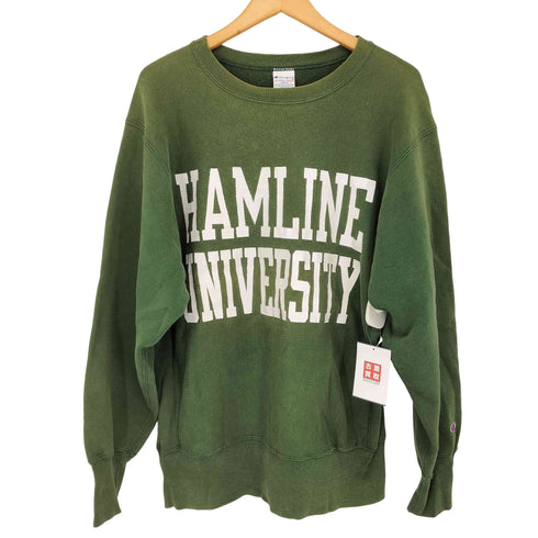 チャンピオン Champion USA製 袖目あり REVERSE WEAVE 刺繍タグ カレッジロゴ クルーネックスウェット メンズ import:L