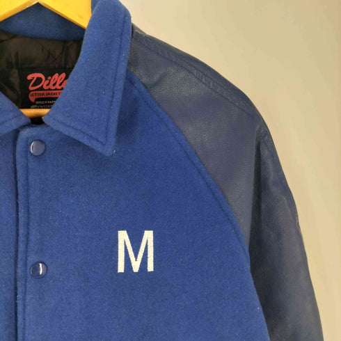 Dilly メルトンウール 袖レザー スタジャン メンズ import:M