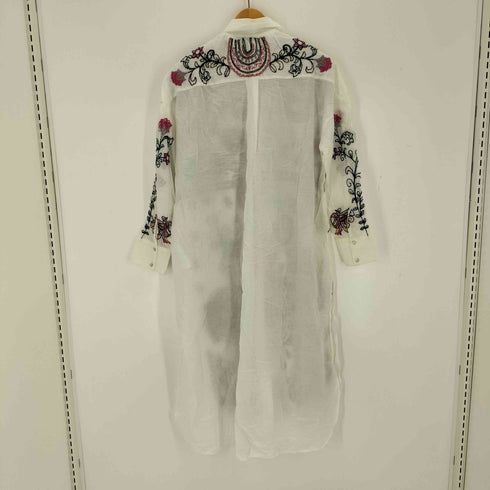 ザラ ZARA 刺繍 シャツワンピース レディース import:S