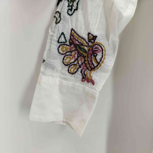 ザラ ZARA 刺繍 シャツワンピース レディース import:S