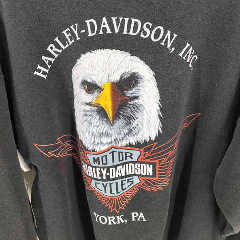 ハーレーダビッドソン HARLEY-DAVIDSON 90S USA製 両面プリントスウェット メンズ import:XL