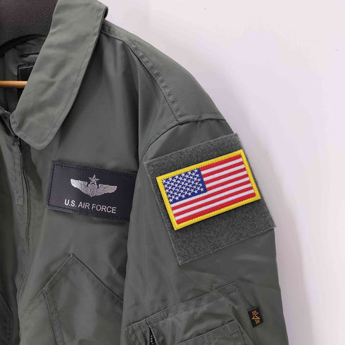 アルファインダストリーズ ALPHA INDUSTRIES ワッペンデザイン CWUジャケット メンズ import:M