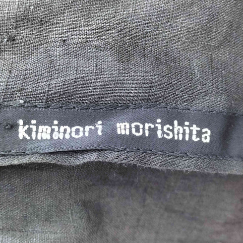 kiminori morishita 00s 幾何学柄 リネン100 山羊革パンチング 1B テーラードジャケット メンズ 4/46