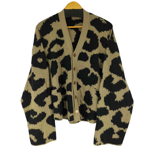 ラッドミュージシャン LAD MUSICIAN MIDDLE GAUGE WJQ KNIT VINTAGE LEOPARD CARDIGAN メンズ JPN:44