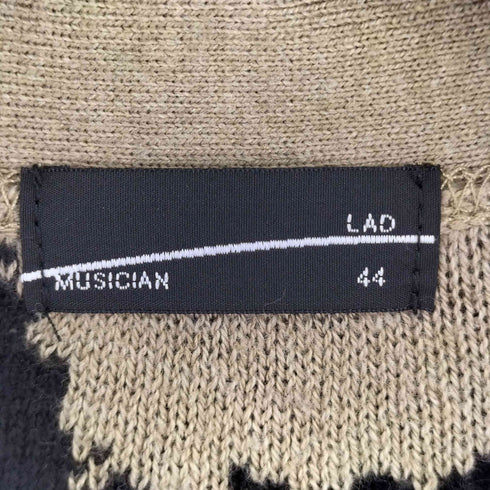 ラッドミュージシャン LAD MUSICIAN MIDDLE GAUGE WJQ KNIT VINTAGE LEOPARD CARDIGAN メンズ JPN:44