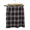 バーバリーブルーレーベル BURBERRY BLUE LABEL Checked Pleated Wrap Midi Skirt レザー ベルト ウール タータン チェック フリンジ 巻き ラップ ミディ プリーツ スカート レディース EUR:38
