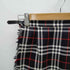 バーバリーブルーレーベル BURBERRY BLUE LABEL Checked Pleated Wrap Midi Skirt レザー ベルト ウール タータン チェック フリンジ 巻き ラップ ミディ プリーツ スカート レディース EUR:38