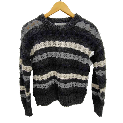 パーリッシィ PAR ICI KHWOPA HAND KNIT ボーダー ハンド 手編み ニット レディース FREE