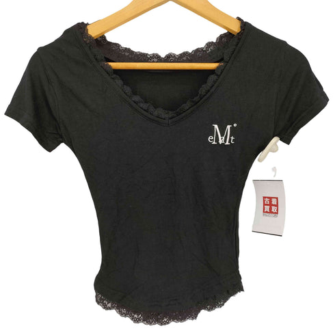 MUCENT 25ss SUNNIOR LACE V-NECK HALF T サニアレースVネック半袖Tシャツ レディース