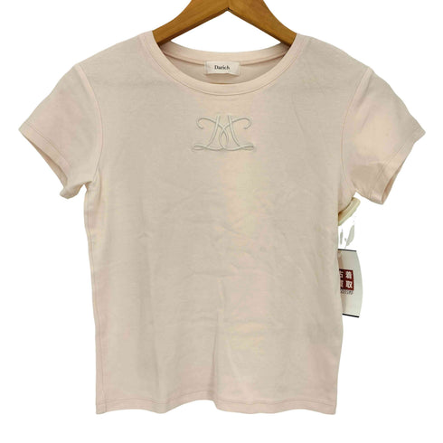 ダーリッチ Darich 25ss エンブロイダリーロゴTシャツ レディース FREE