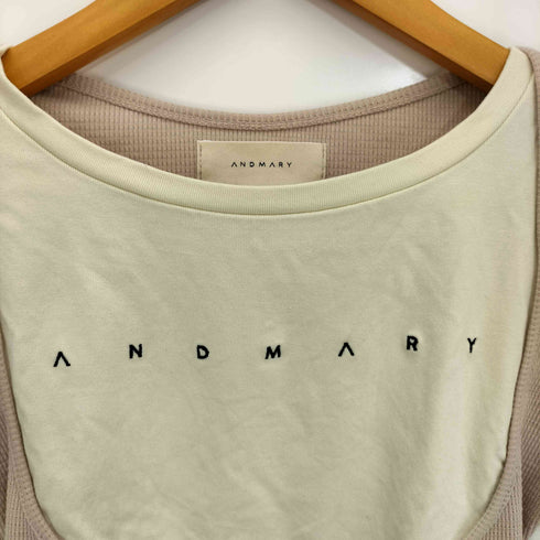 アンドマリー AND MARY Mary logo tops beige レディース FREE
