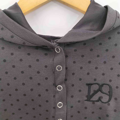 ILLIGO 129 Button Hoodie Long Sleeve 129ボタンフードロングスリーブドットチャコール レディース