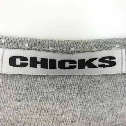 CHICKS Dot Snap Cardigan ドットパターンラウンドカーディガン レディース