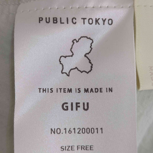 パブリックトウキョウ PUBLIC TOKYO ボリュームスリーブアシンメトリーヘムブラウス レディース FREE