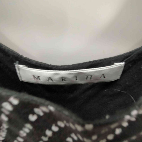 マリハ MARIHA インド 綿 コットン ノースリーブ プリーツ 総柄 ワンピース レディース