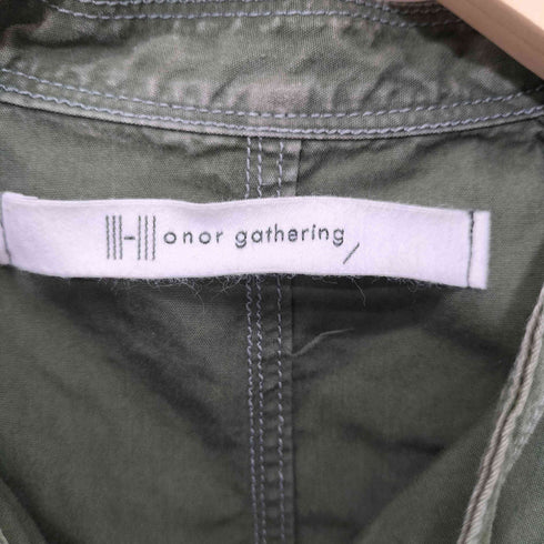 オナーギャザリング HONOR GATHERING Cotton Nylon Army Weather Band Collar Shirt アーミー バンドカラーシャツ メンズ JPN:S