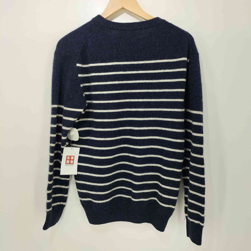 シップス SHIPS luxury pure cashmere カシミヤ100 ボーダー ニット セーター バスク メンズ JPN:S