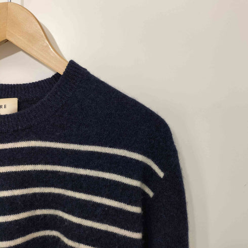 シップス SHIPS luxury pure cashmere カシミヤ100 ボーダー ニット セーター バスク メンズ JPN:S