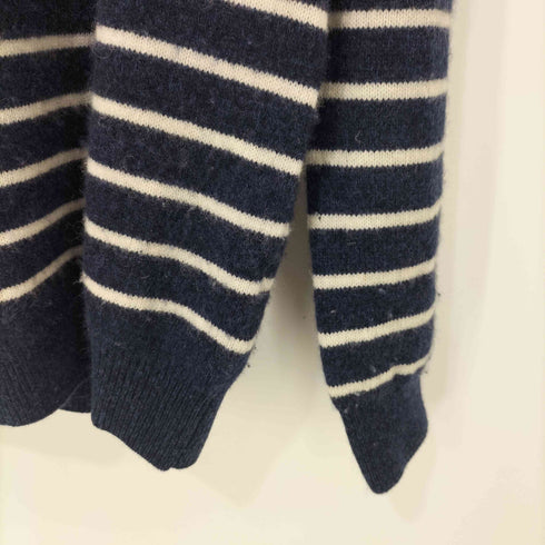 シップス SHIPS luxury pure cashmere カシミヤ100 ボーダー ニット セーター バスク メンズ JPN:S