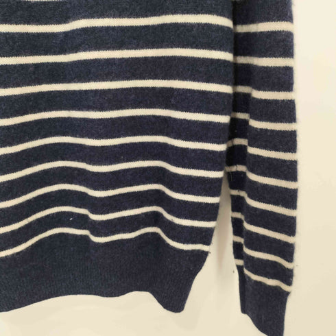 シップス SHIPS luxury pure cashmere カシミヤ100 ボーダー ニット セーター バスク メンズ JPN:S