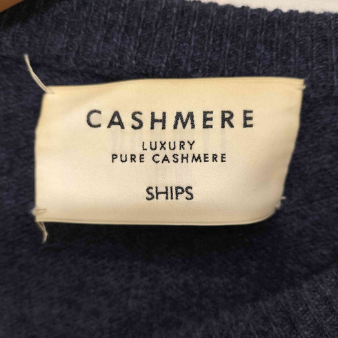 シップス SHIPS luxury pure cashmere カシミヤ100 ボーダー ニット セーター バスク メンズ JPN:S