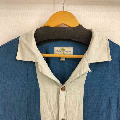 ISLAND SHORES シルク100 S/S オープンカラーシャツ メンズ import:XL