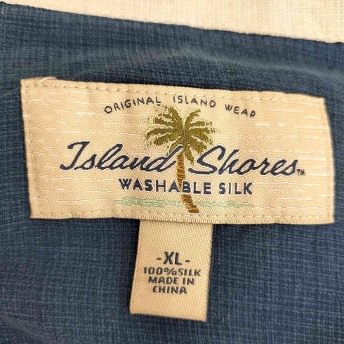 ISLAND SHORES シルク100 S/S オープンカラーシャツ メンズ import:XL
