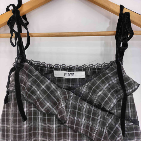 ファーファー furfur 25aw フリルキャミトップス レディース ONE SIZE