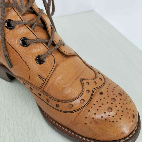PLUS BY CHAUSSER PC-592 WINGTIP LACE-UP BOOTS ウィングチップレースアップブーツ レディース JPN:23