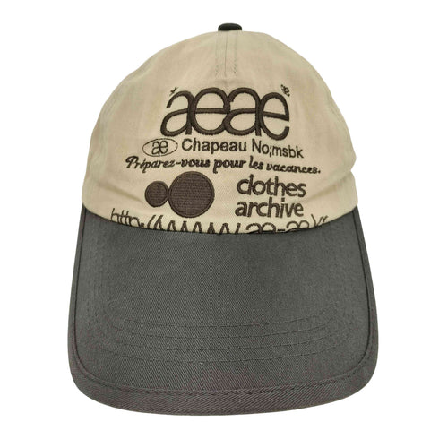 aeae WEB LOGO 5PANNEL CAP CHARCOAL/MOCA レディース