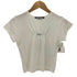 ドットコム .KOM CRANK GLOSSY SHIRRING LOGO TOP グロッシー シャーリング ロゴ トップス レディース FREE