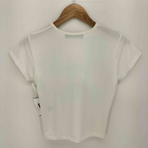 ドットコム .KOM CRANK GLOSSY SHIRRING LOGO TOP グロッシー シャーリング ロゴ トップス レディース FREE
