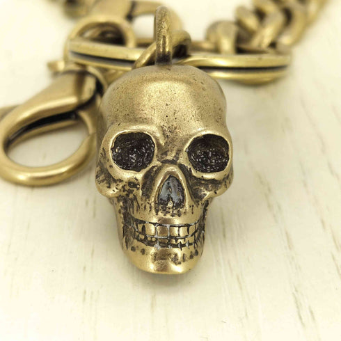 アレキサンダーマックイーン Alexander McQueen イタリア製 スカル ゴールド 喜平 ウォレットチェーン メンズ