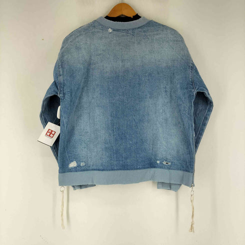 ザラ ZARA ダメージ加工 デニム生地 カットソー レディース