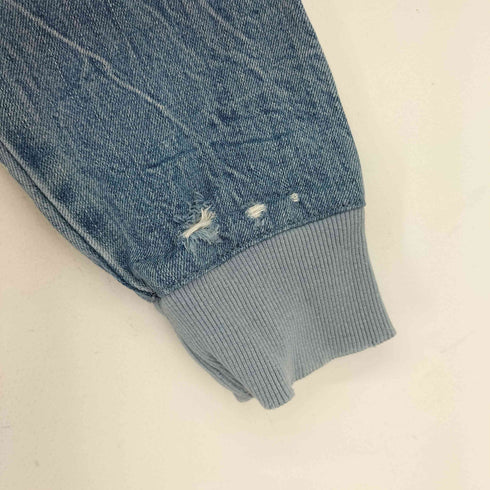 ザラ ZARA ダメージ加工 デニム生地 カットソー レディース