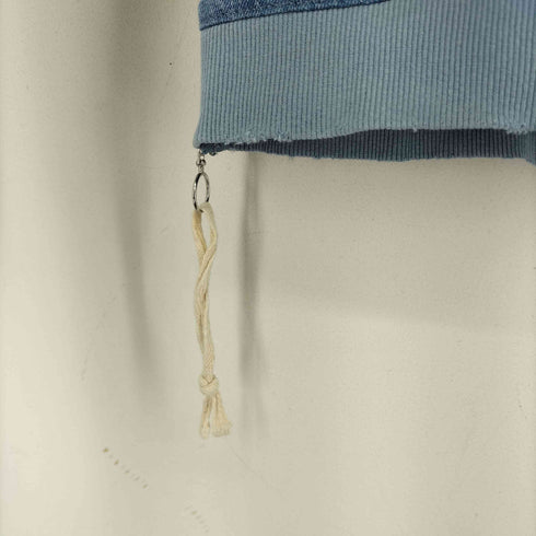 ザラ ZARA ダメージ加工 デニム生地 カットソー レディース